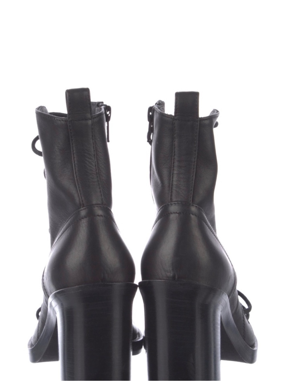 Ann Demuelemester Leather Iconic Lace Up Sandals Booties Heels Like New 39 - Picture 4 of 5